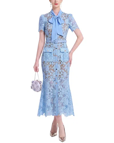 Kaimilan Embellished Midi Dress In Blue