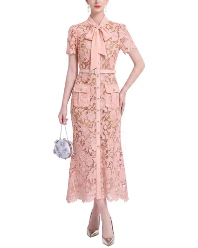 Kaimilan Embellished Midi Dress In Pink