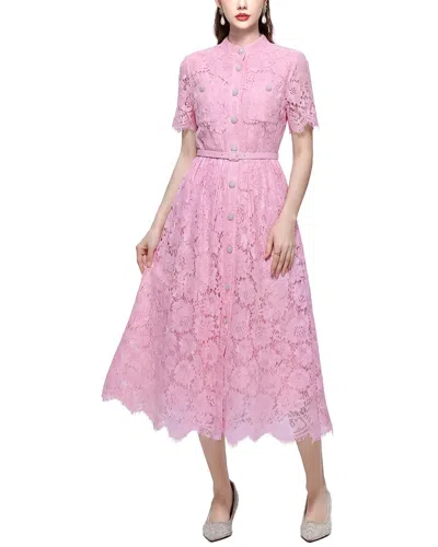 Kaimilan Embellished Midi Dress In Pink