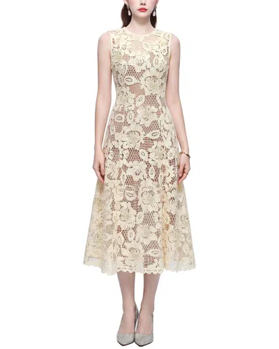 Kaimilan Embellished Midi Dress In Yellow