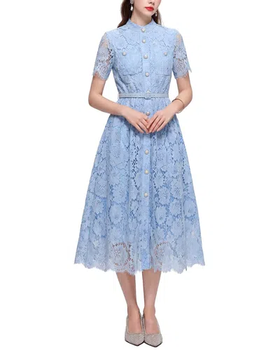 Kaimilan Embellished Midi Dress In Blue