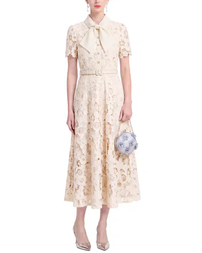 Kaimilan Embellished Midi Dress In Neutral