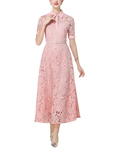 Kaimilan Embellished Midi Dress In Pink
