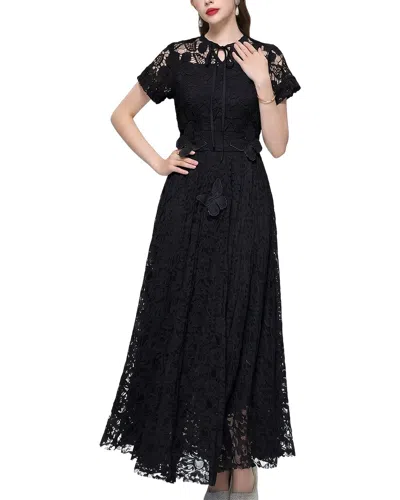 Kaimilan Long Embellished Dress In Black