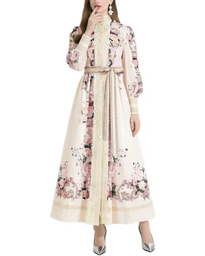Kaimilan Long Sleeve Maxi Dress In White