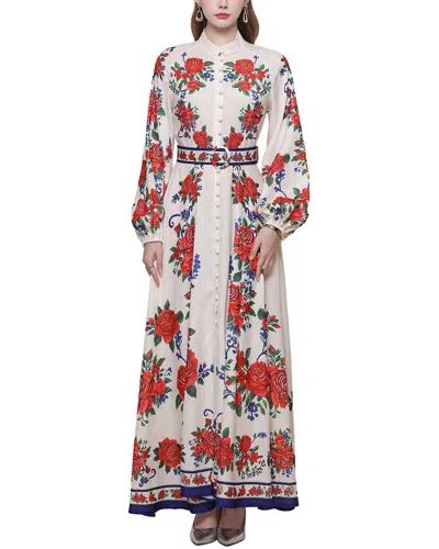 Kaimilan Long Sleeve Maxi Dress In White