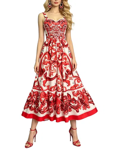 Kaimilan Midi Dress In Red