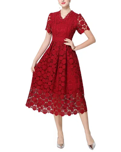 Kaimilan Midi Dress In Red