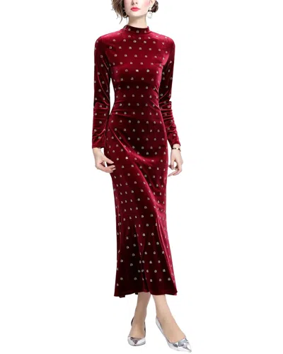 Kaimilan Midi Dress In Burgundy
