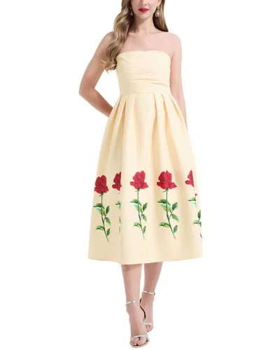 Kaimilan Midi Dress In Gold