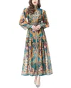 Kaimilan Midi Dress In Green
