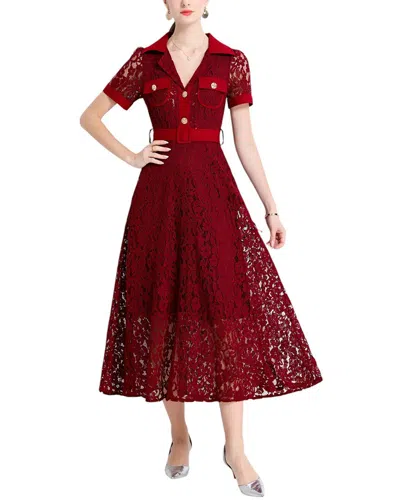 Kaimilan Midi Dress In Red