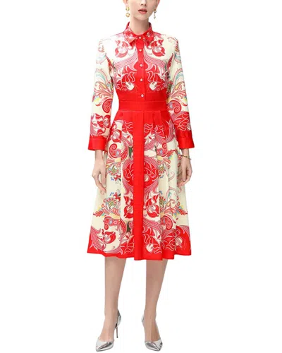Kaimilan Midi Dress In Red