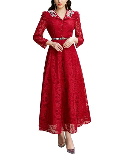 Kaimilan Midi Dress In Red
