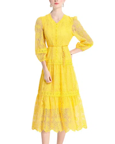 Kaimilan Midi Dress In Yellow