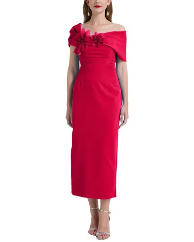 Kaimilan Off-the-shoulder Midi Dress In Red