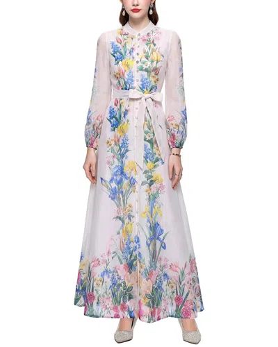 Kaimilan Printed Maxi Dress In White