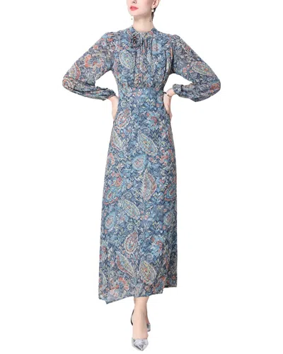 Kaimilan Printed Maxi Dress In Blue