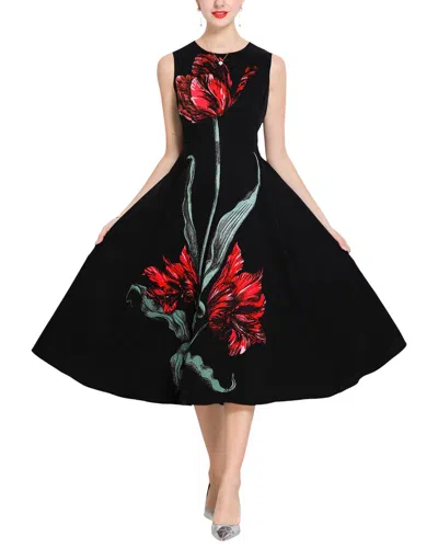 Kaimilan Printed Midi Dress In Multi