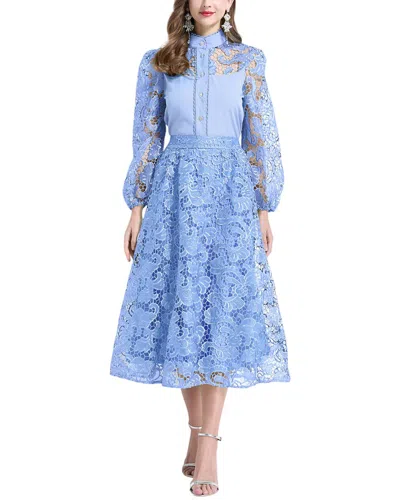 Kaimilan Shirt & Skirt Set In Blue