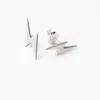 Kaizarin Men's Silver Lightning Bolt Earrings In Silver