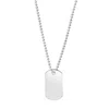 Kaizarin Mens Sterling Silver Dog Tag In Silver