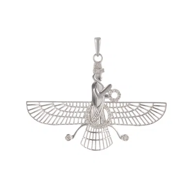 Kaizarin Wings Of An Angel Silver & Diamonds For Men In Metallic
