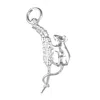 Kaizarin Women's Chinese Calendar Rat Charm On Silver Chain In Silver