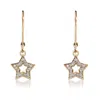 Kaizarin Women's Dangly Starry Earrings In Yellow Gold In Gold