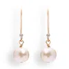 Kaizarin Women's June Birthday Pink Pearl Earrings In Rose Gold In Gold