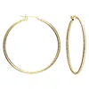 Kaizarin Women's Large Hoop Earrings In Yellow Gold In Gold