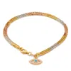 Kaizarin Women's Rose Gold / Gold / Silver Triple Gold, Silver And Rose Gold Bracelet With Evil Eye Charm Dro