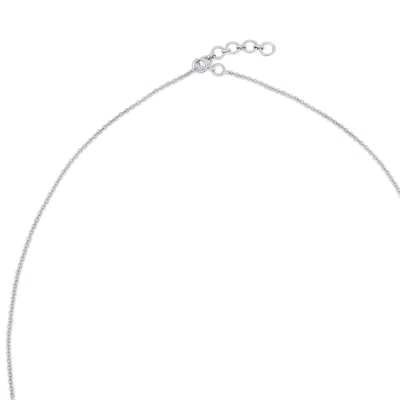 Kaizarin Women's Silver 18 Carat White Gold Chain Long