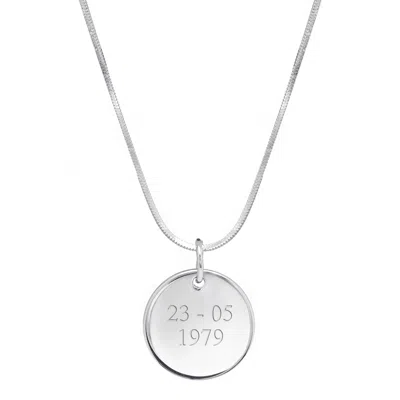 Kaizarin Women's Silver Circle Of Life Engravable Pendant
