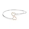 Kaizarin Women's Silver Diamond Open Heart Bangle In Silver