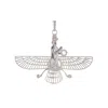 Kaizarin Women's Sterling Silver Angel Asho Farohar Pendant With Diamonds