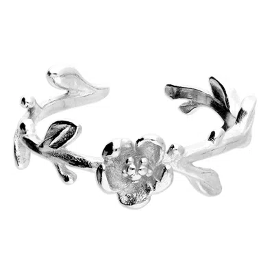 Kaizarin Women's Sterling Silver Flower Toe Ring