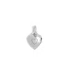Kaizarin Women's Tiny Heart White Gold Pendant In White