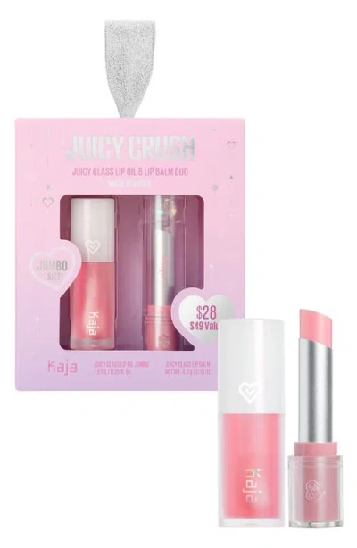 Kaja Juicy Crush Lip Oil & Lip Balm Set $49 Value In Multi