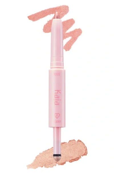 Kaja Wink Dazzle Dual-ended Eyeshadow Stick Peach Sprinkle Stick 0.017 oz / Stamp 0.5 G