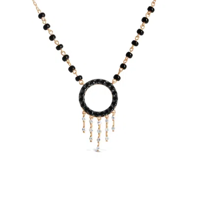 Kajal Naina Women's Black / Gold Mohini Black Diamond Mangalsutra In Multi