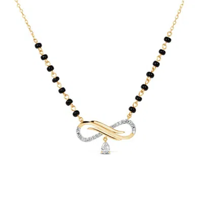 Kajal Naina Women's Gold Ananta Infinity Drop Mangalsutra