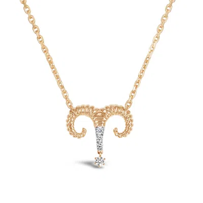 Kajal Naina Women's Gold Aries Zodiac Necklace