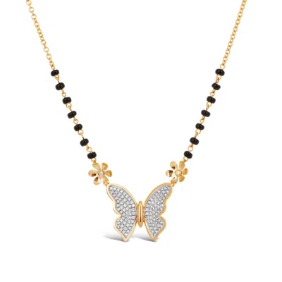 Kajal Naina Women's Gold Asha Butterfly Mangalsutra - Large