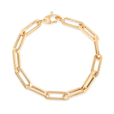 Kajal Naina Women's Gold Big Paperclip Chain Link Bracelet