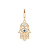 Kajal Naina Women's Gold / Blue Hamsa Charm-regular In Multi