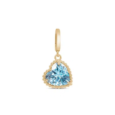 Kajal Naina Women's Gold / Blue Heart Beat Charm In Multi
