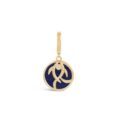 Kajal Naina Women's Gold / Blue Lucky Fish Charm In Multi