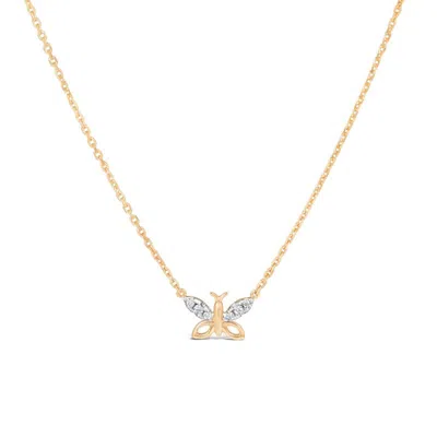 Kajal Naina Women's Gold Butterfly Wings Necklace-adult