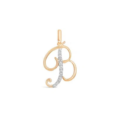 Kajal Naina Women's Gold Cursive Letter Pendant - B